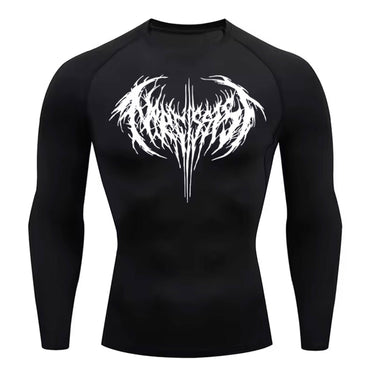 Abyss Blade Long Sleeve Black Compression Shirt XMARTIAL