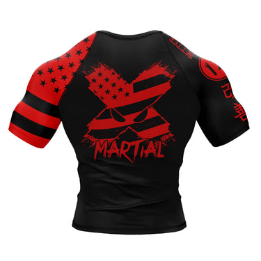 American Fighter Rank BJJ Rash Guard XMARTIAL