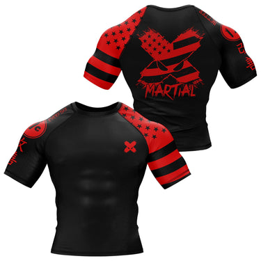 American Fighter Rank BJJ Rash Guard XMARTIAL