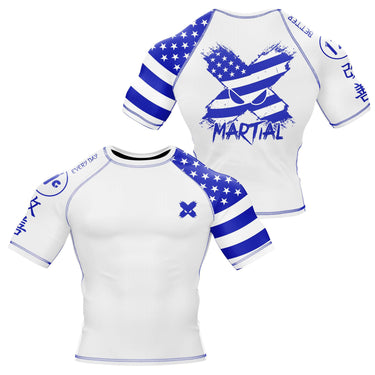 American Fighter Rank BJJ Rash Guard XMARTIAL