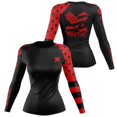 American Fighter Women's Rank BJJ Rash Guard XMARTIAL