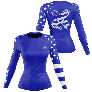 American Fighter Women's Rank BJJ Rash Guard XMARTIAL