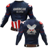 American Jiu Jitsu Hero BJJ Rash Guard XMARTIAL