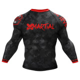 BJJ Rash Guard Black Camo Fight Team X-Tech 25 Series XMARTIAL