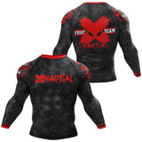 BJJ Rash Guard Black Camo Fight Team X-Tech 25 Series XMARTIAL