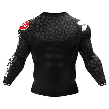 BJJ Rash Guard Black Cheetah X-Tech 25 Series XMARTIAL