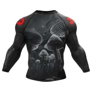 BJJ Rash Guard Black Indigo Mushroom X-Tech 25 Series XMARTIAL