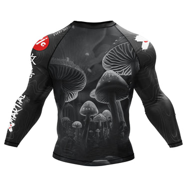 BJJ Rash Guard Black Indigo Mushroom X-Tech 25 Series XMARTIAL