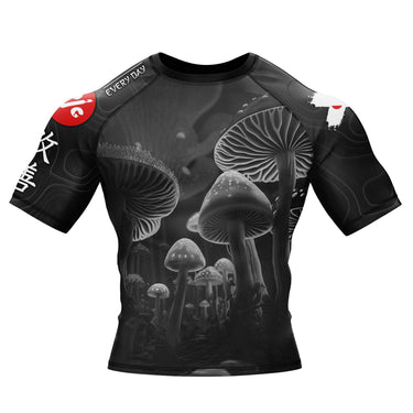 BJJ Rash Guard Black Indigo Mushroom X-Tech 25 Series XMARTIAL