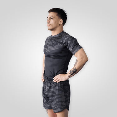 BJJ Rash Guard Black Tiger Camo X-Tech 25 Series XMARTIAL