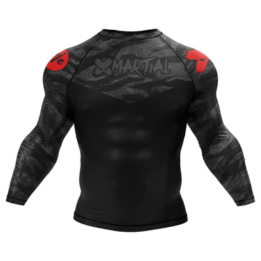 BJJ Rash Guard Black Tiger Camo X-Tech 25 Series XMARTIAL