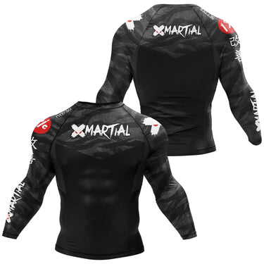 BJJ Rash Guard Black Tiger Camo X-Tech 25 Series XMARTIAL