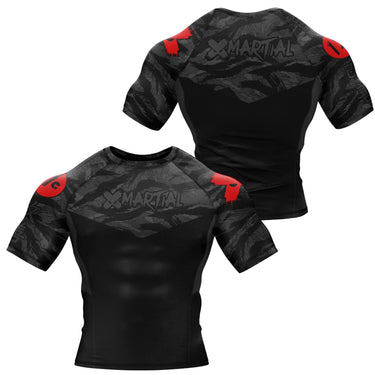 BJJ Rash Guard Black Tiger Camo X-Tech 25 Series XMARTIAL