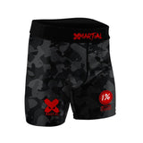 Black Camo Fight Team BJJ/MMA Compression Shorts XMARTIAL