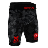 Black Camo Fight Team BJJ/MMA Compression Shorts XMARTIAL