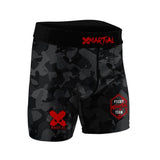 Black Camo Fight Team BJJ/MMA Compression Shorts XMARTIAL