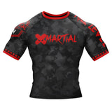 Black Camo Fight Team BJJ Rash Guard XMARTIAL