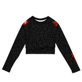 Black Cheetah Women's Longsleeve Crop Top XMARTIAL