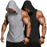 Black+Grey Sleeveless Hoodie (Pack of 2) XMARTIAL