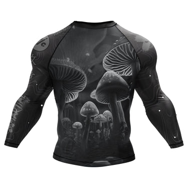 Black Indigo Mushroom BJJ Rash Guard XMARTIAL