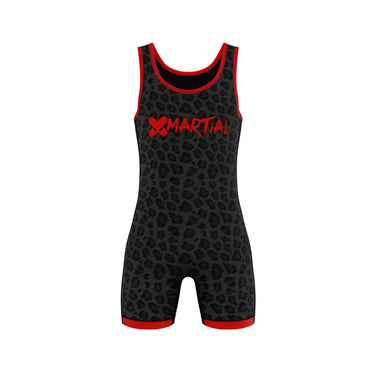 Black Leopard Wrestling Singlet XMARTIAL