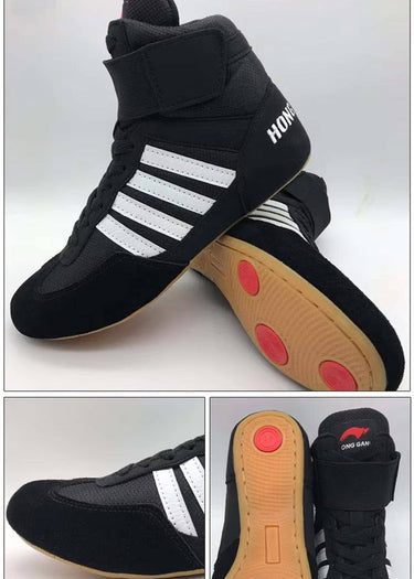 Black Quick Youth Wrestling Shoes XMARTIAL