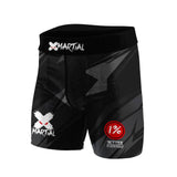 Black Steel BJJ/MMA Compression Shorts XMARTIAL