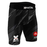 Black Steel BJJ/MMA Compression Shorts XMARTIAL