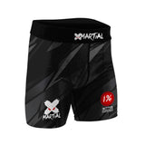 Black Steel BJJ/MMA Compression Shorts XMARTIAL