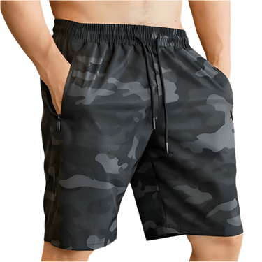 Black Summit Drawstring Camo Shorts XMARTIAL