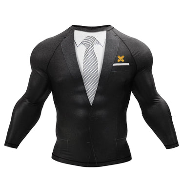 Black Tuxedo BJJ Rash Guard XMARTIAL