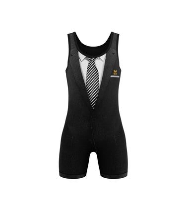 Black Tuxedo Wrestling Singlet XMARTIAL