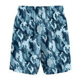 Blue Frontline Kids Camo Sweat Shorts XMARTIAL