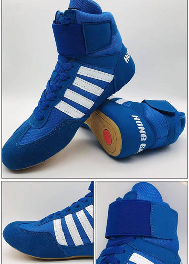 Blue Quick Youth Wrestling Shoes XMARTIAL