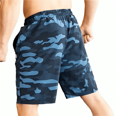 Blue Summit Drawstring Camo Shorts XMARTIAL