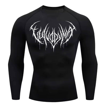 Dark Inferno Long Sleeve Black Compression Shirt XMARTIAL