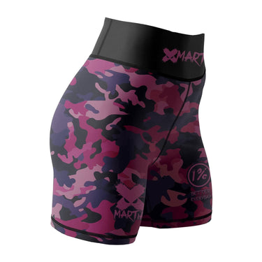 Dim Pink Camo Women's BJJ/MMA Compression Shorts XMARTIAL