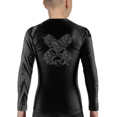 Full Minimalist Kids Rank BJJ Rash Guard XMARTIAL