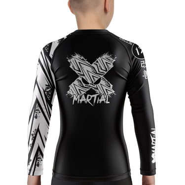 Full Minimalist Kids Rank BJJ Rash Guard XMARTIAL