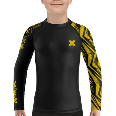 Full Minimalist Kids Rank BJJ Rash Guard XMARTIAL