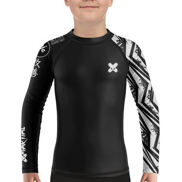 Full Minimalist Kids Rank BJJ Rash Guard XMARTIAL