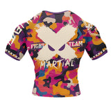 Funky Camo Fight Team BJJ Rash Guard XMARTIAL