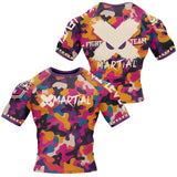 Funky Camo Fight Team BJJ Rash Guard XMARTIAL