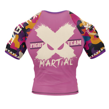 Funky Camo Fight Team BJJ Rash Guard XMARTIAL