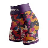 Funky Camo Fight Team Women's BJJ/MMA Compression Shorts XMARTIAL