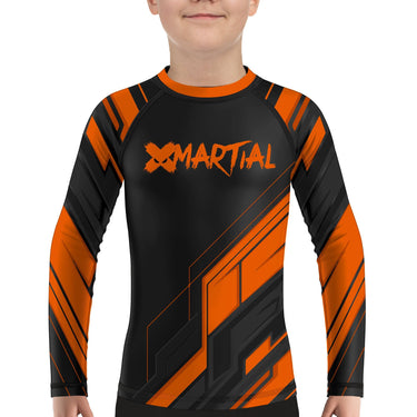 Geometric Precision Kids Rank BJJ Rash Guard XMARTIAL