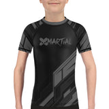 Geometric Precision Kids Rank BJJ Rash Guard XMARTIAL