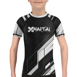 Geometric Precision Kids Rank BJJ Rash Guard XMARTIAL