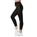 Golden Waves Women's Leggings with Pockets XMARTIAL