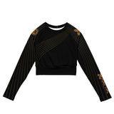 Golden Waves Women's Longsleeve Crop Top XMARTIAL